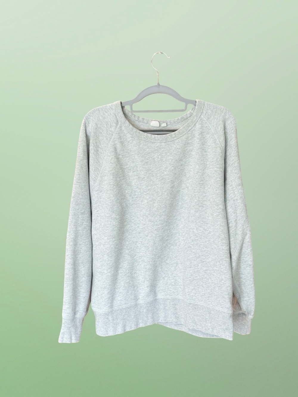 GAP Women's Lightweight Crew Neck Sweatshirt  Gray Size Large - Picture 9 of 10